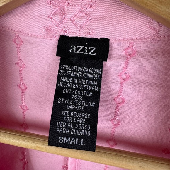 Aziz VTG Blazer and Pants Set Small Pink Embroidered Suit Coquette Y2K‎ Retro - Picture 5 of 16